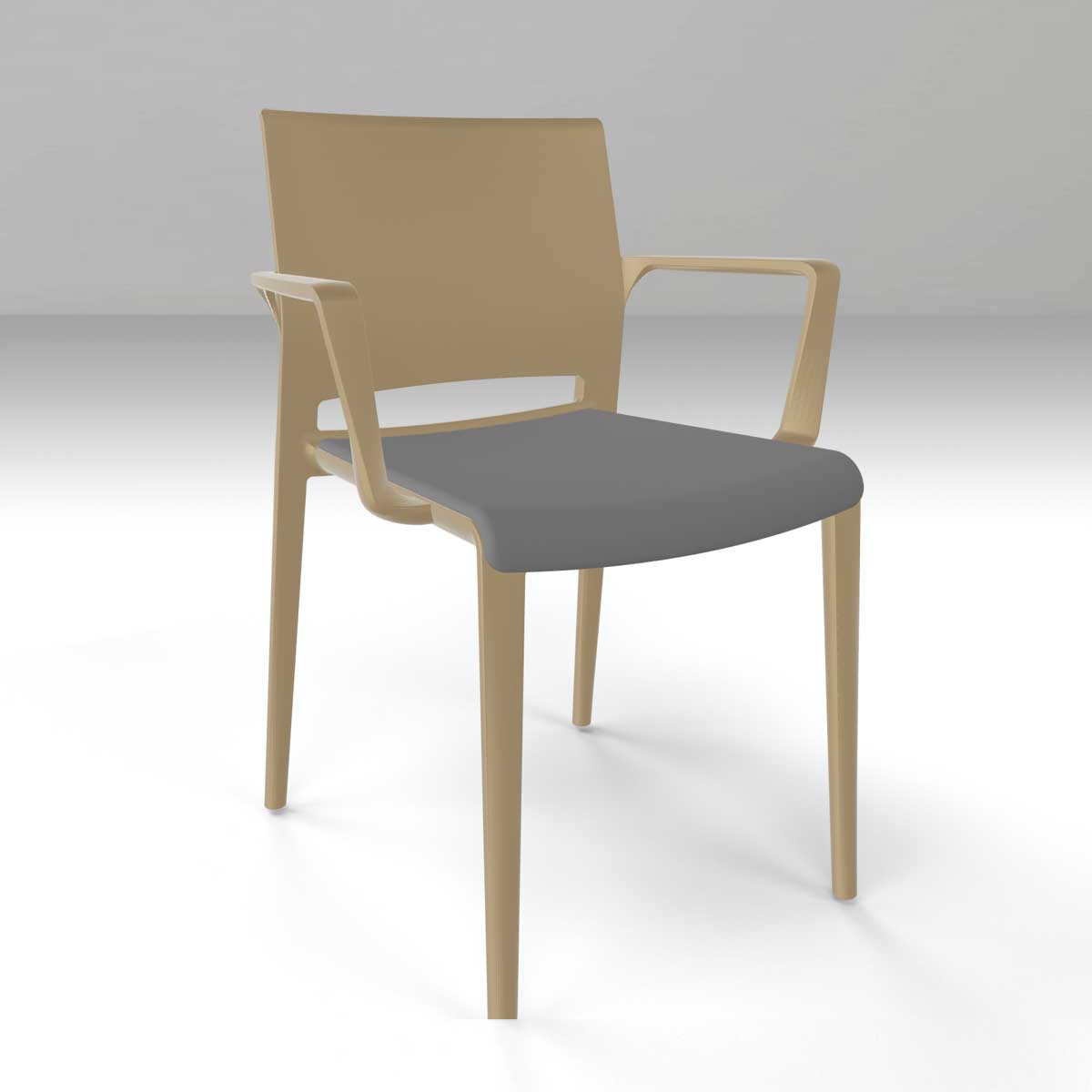 Bakhita B chair with cushion by Gaber