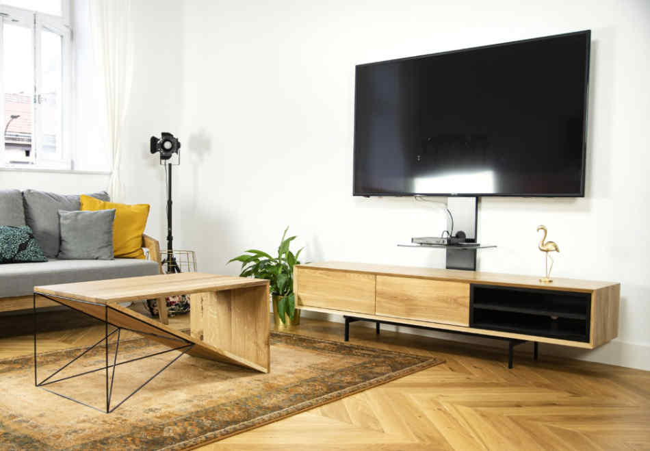 Rosto solid oak TV cabinet 160 x 43 cm Rosto solid oak TV cabinet 160 x 43 cm