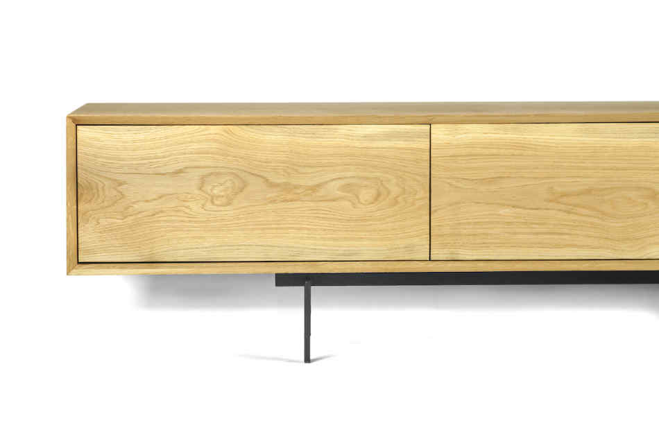 Rosto solid oak TV cabinet 160 x 43 cm 