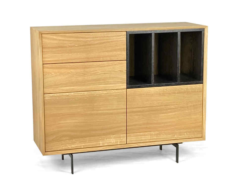 Rosto solid oak chest of drawers 120 x H100 cm