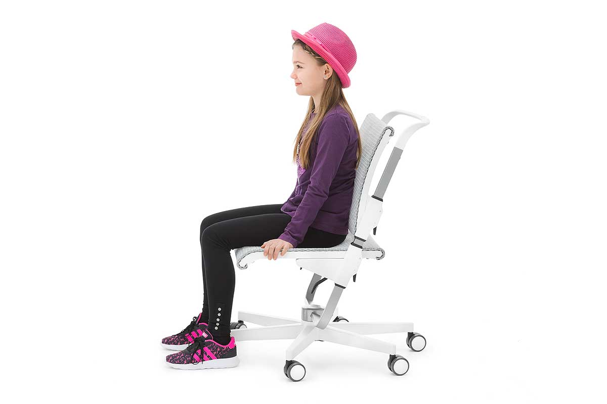 Moll SCOOTER children swivel chair, white frame, Soft Mocca fabric Moll SCOOTER children swivel chair, white frame, Soft Mocca fabric