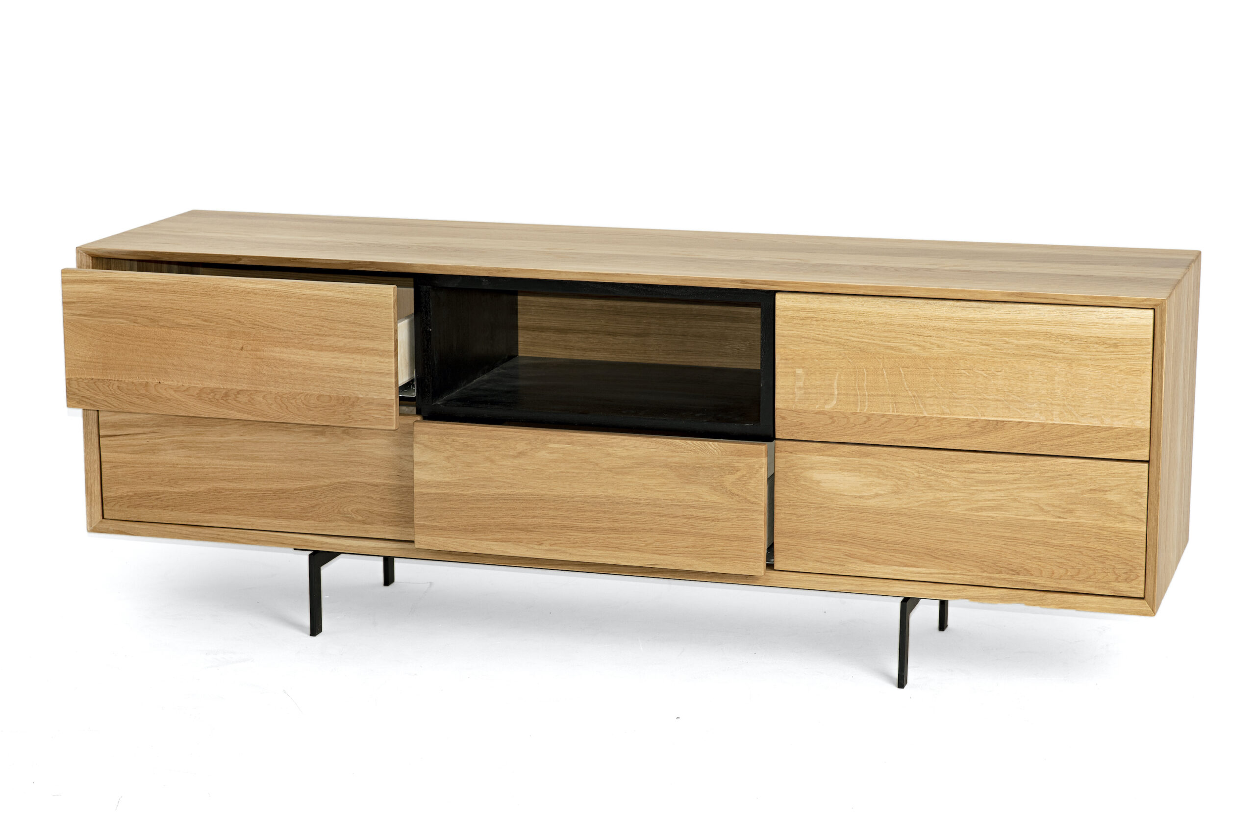 Rosto solid oak chest of drawers 1800 x H70 cm 