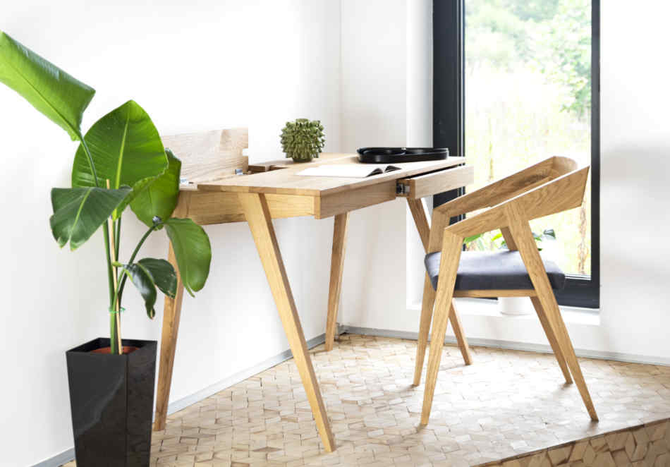 Piko desk solid oak 60 x 120 cm