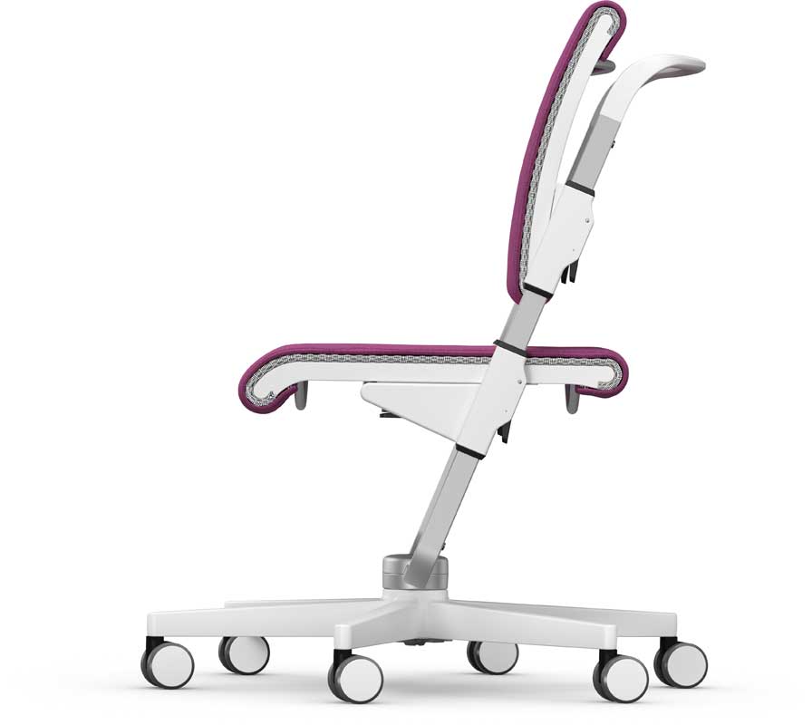 Moll SCOOTER children swivel chair, white frame, Soft Mocca fabric Moll SCOOTER children swivel chair, white frame, Soft Mocca fabric