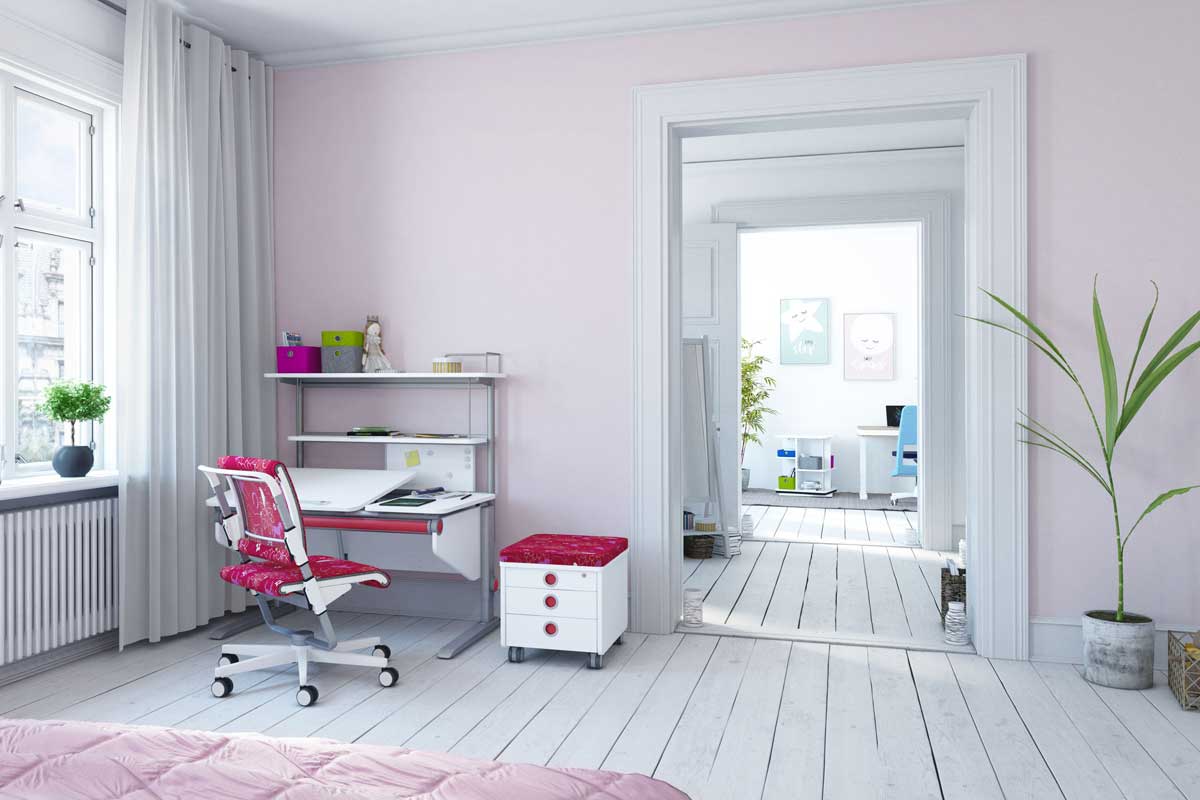 Moll SCOOTER children swivel chair, white frame, Soft Mocca fabric Moll SCOOTER children swivel chair, white frame, Soft Mocca fabric